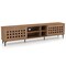 Media Console with 2 Cabinets & 4 Open Compartments, MDF & Metal Frame, Supports TVs up to 80"